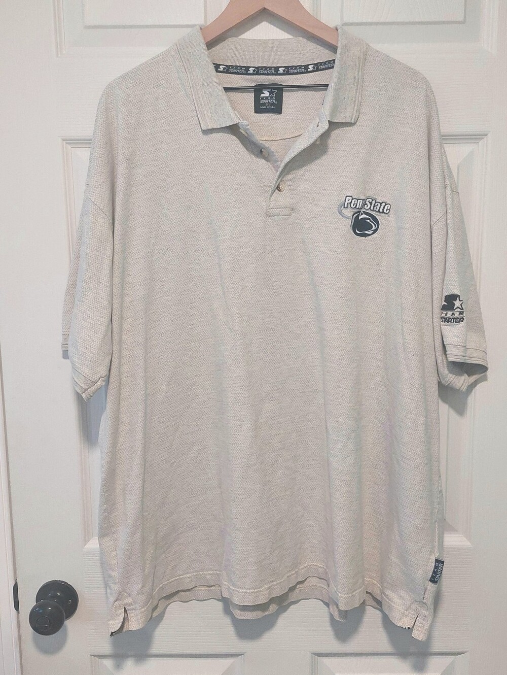 Starter Penn State Cotton Beige Polo! Men's Sz.  2XL! (H66)